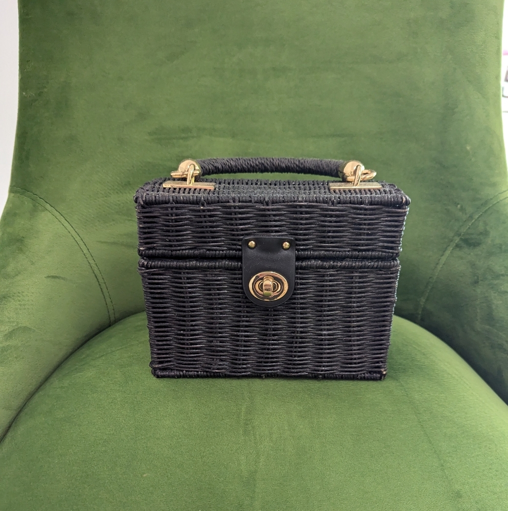 Zara woven box bag